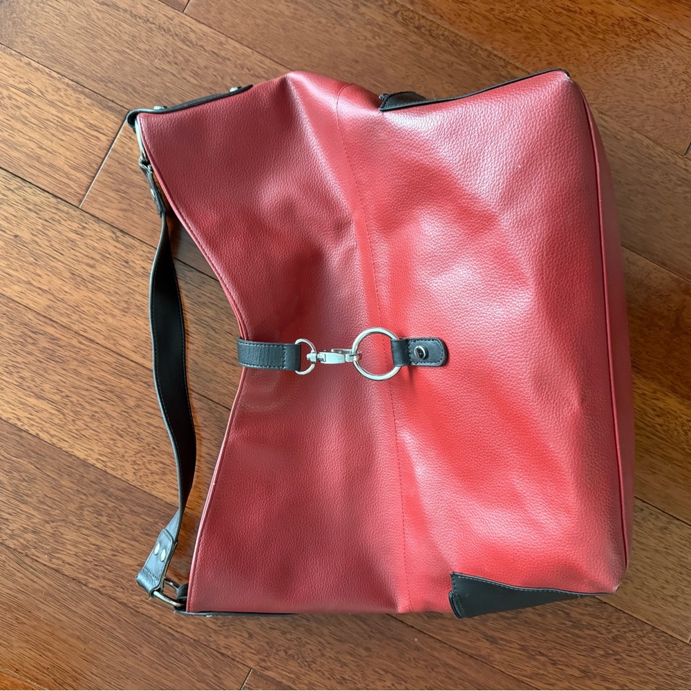 Red and Black Tote Bag